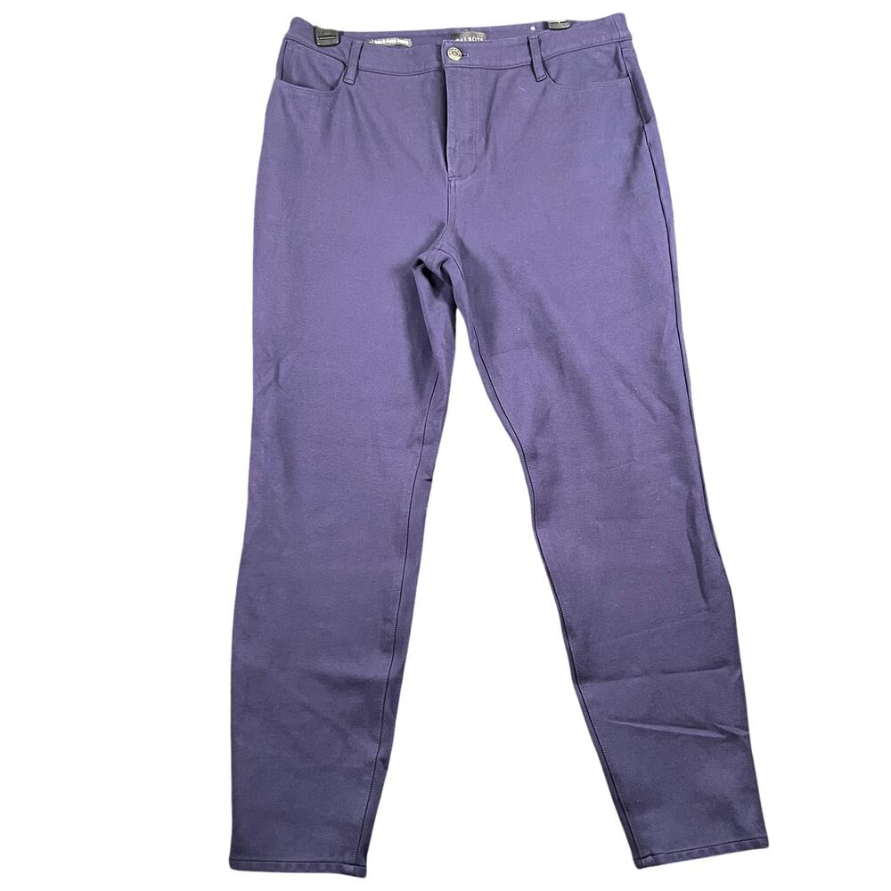 TALBOTS NWT $119 Navy Soho Ponte Stretch 5-Pocket Jegging Pants Size 10